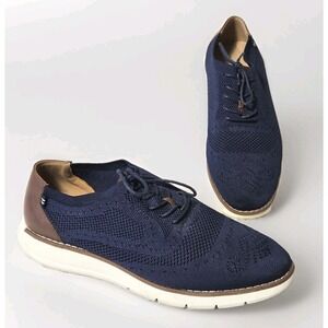 Nautica‎ Fabric Oxfords Men's Size 12 M Knit Navy Blue Lightweight Preppy Casual